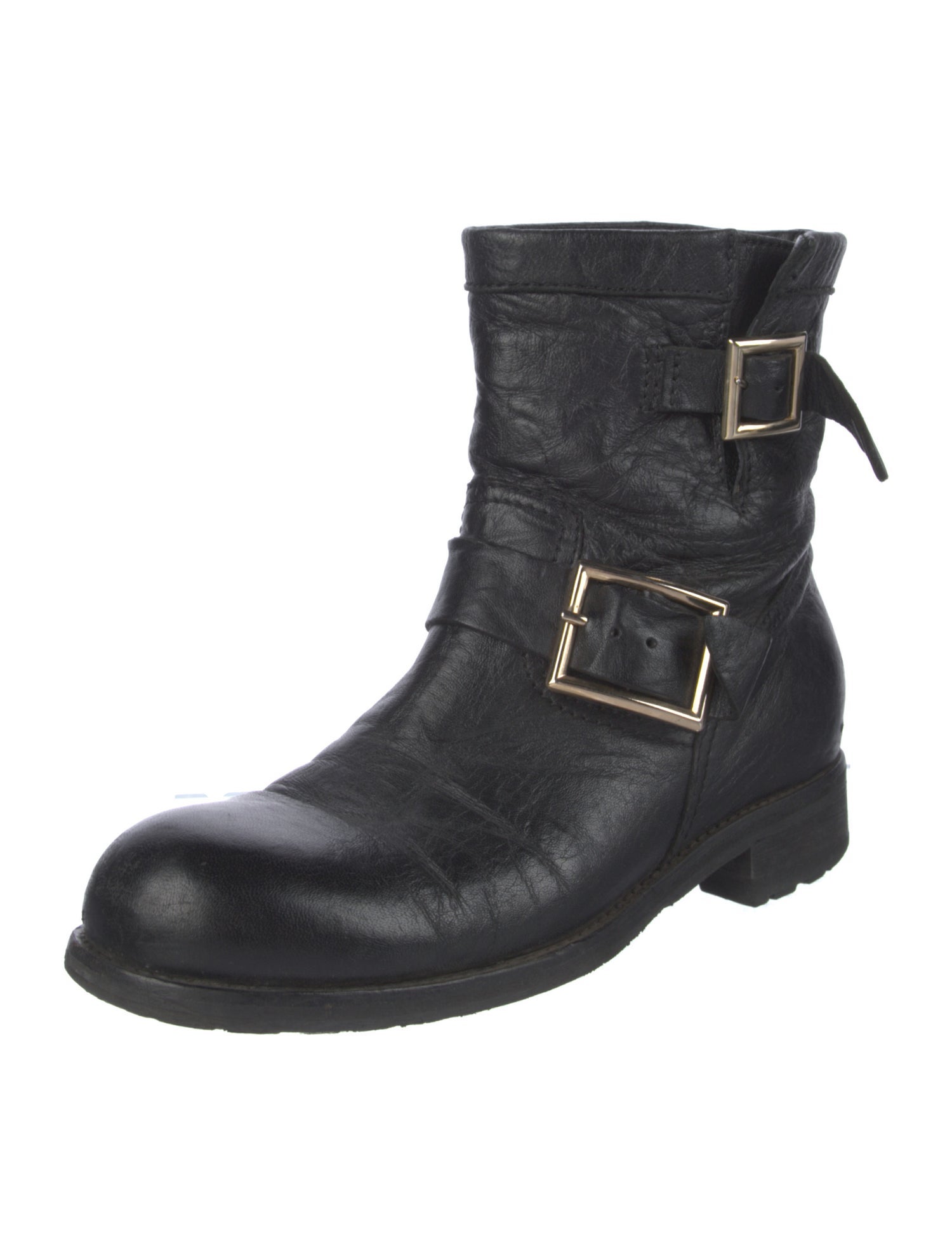 Jimmy Choo Leather Moto Boots