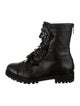 Jimmy Choo Leather Crystal Embellishments Combat Boots