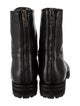 Jimmy Choo Leather Crystal Embellishments Combat Boots