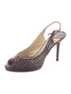 Jimmy Choo GG Embossed Snakeskin Slingback Pumps