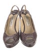 Jimmy Choo GG Embossed Snakeskin Slingback Pumps