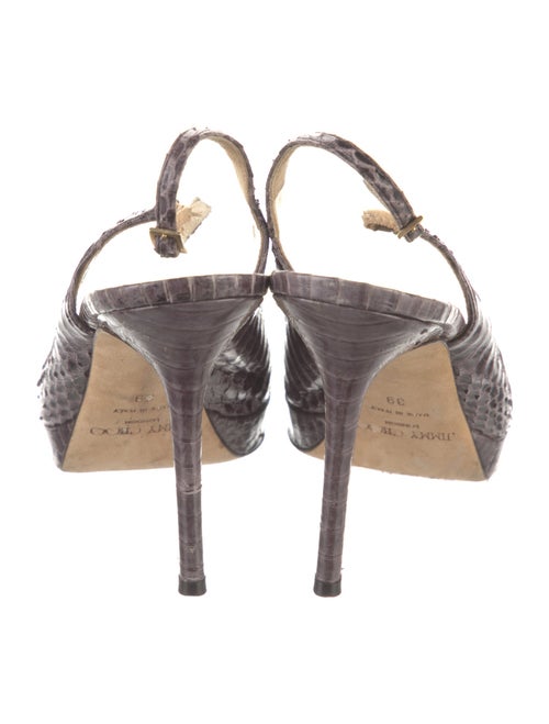 Jimmy Choo GG Embossed Snakeskin Slingback Pumps
