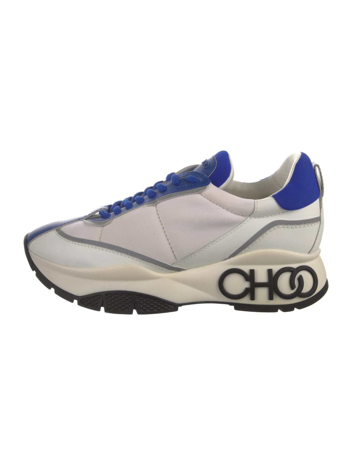 Jimmy Choo Neoprene Colorblock Pattern Sneakers