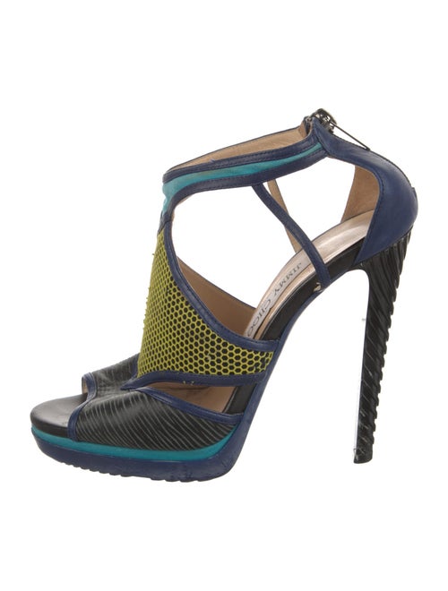 Jimmy Choo Leather Animal Print Sandals