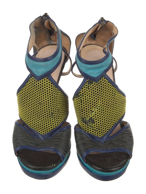 Jimmy Choo Leather Animal Print Sandals