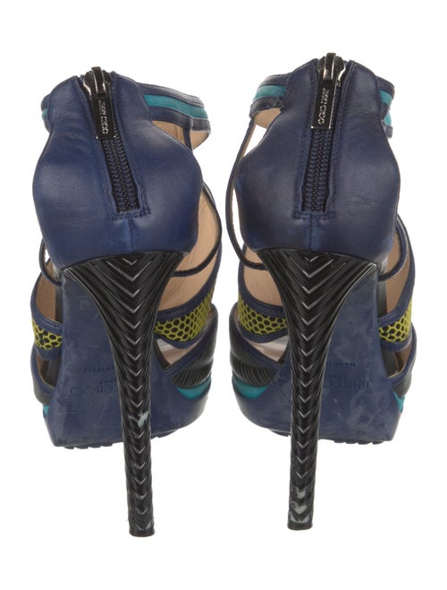 Jimmy Choo Leather Animal Print Sandals