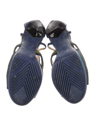 Jimmy Choo Leather Animal Print Sandals