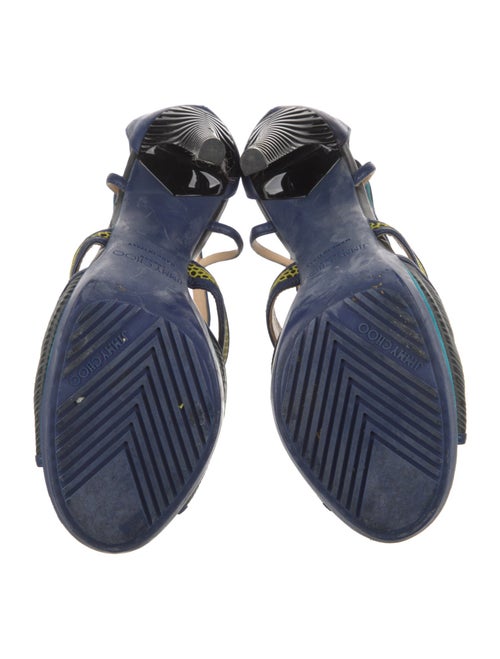 Jimmy Choo Leather Animal Print Sandals