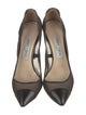 Jimmy Choo Mesh Leather Trim Embellishment Pumps
