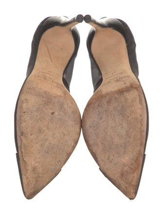 Jimmy Choo Mesh Leather Trim Embellishment Pumps