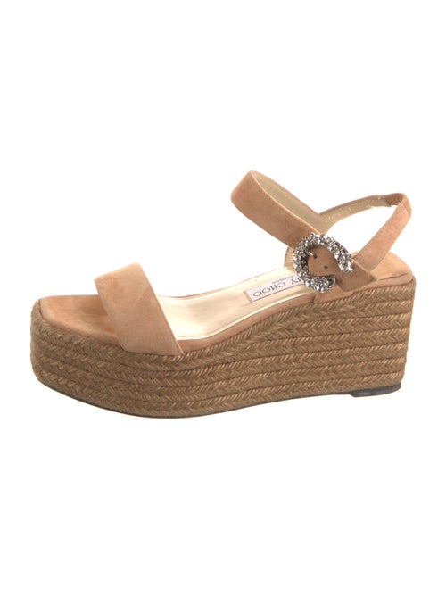 Jimmy Choo Suede Crystal Embellishments Espadrilles