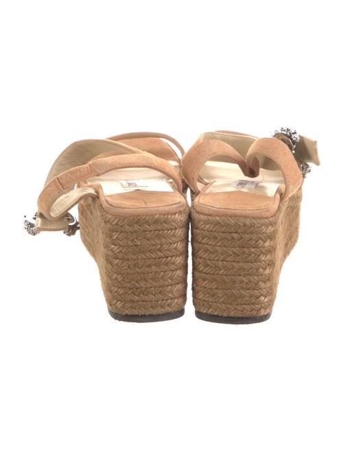 Jimmy Choo Suede Crystal Embellishments Espadrilles