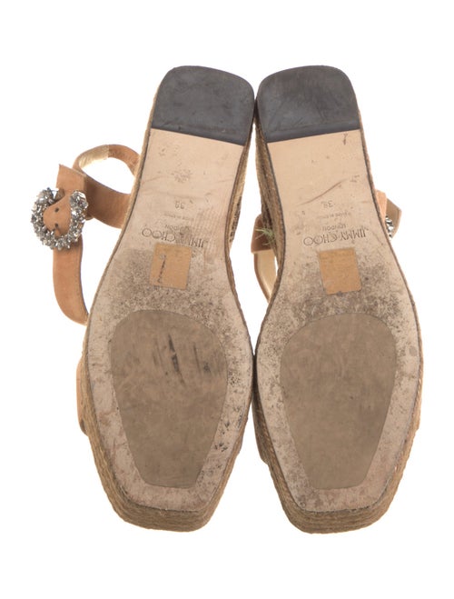 Jimmy Choo Suede Crystal Embellishments Espadrilles