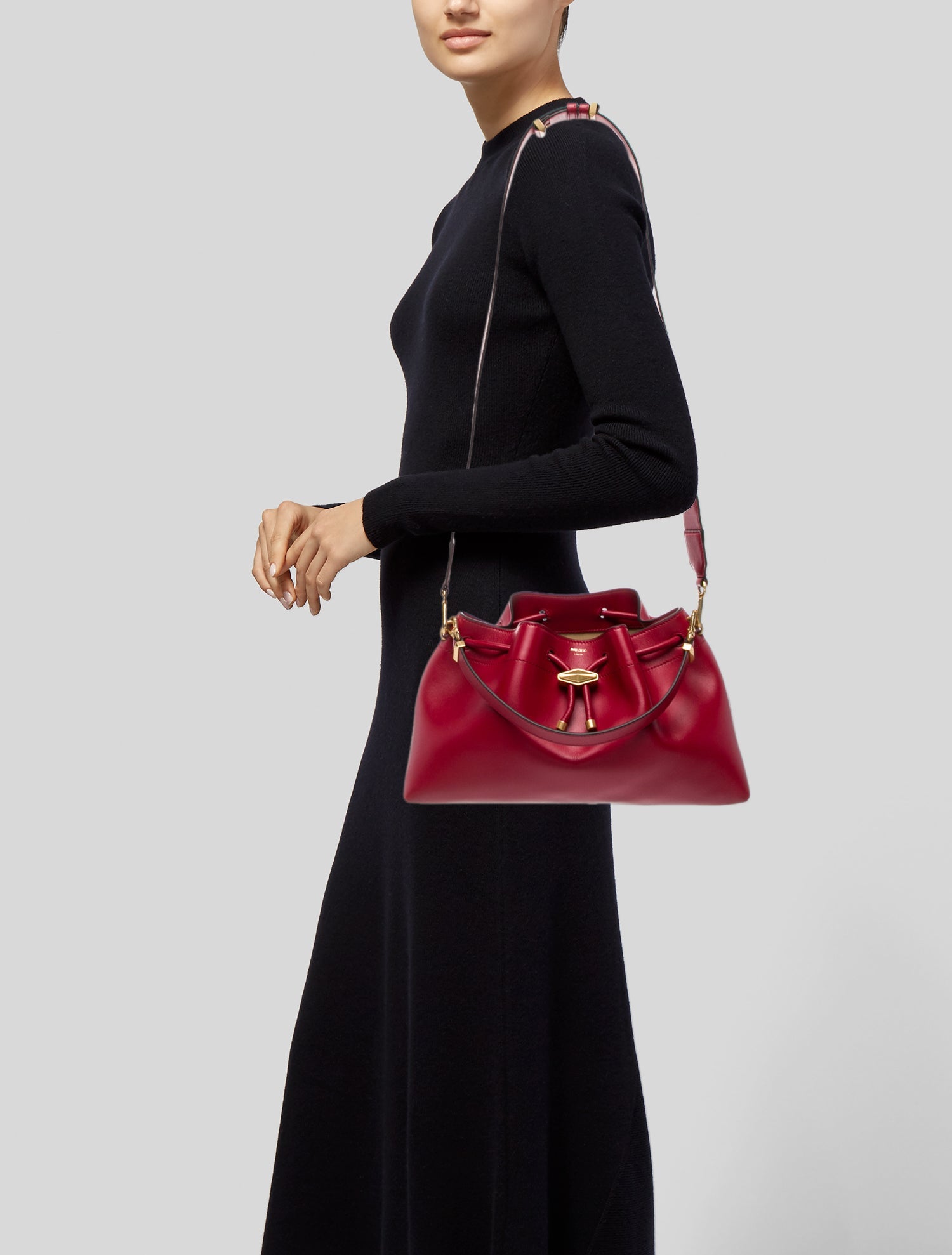 Jimmy Choo Leather Cinch bucket bag Medium