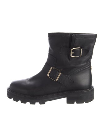 Jimmy Choo Leather Moto Boots