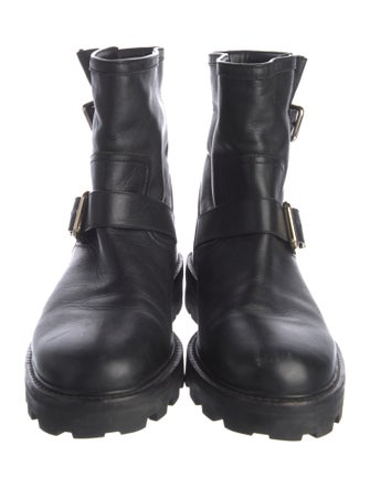 Jimmy Choo Leather Moto Boots