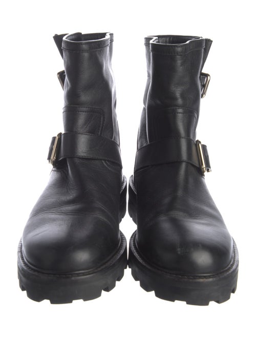 Jimmy Choo Leather Moto Boots
