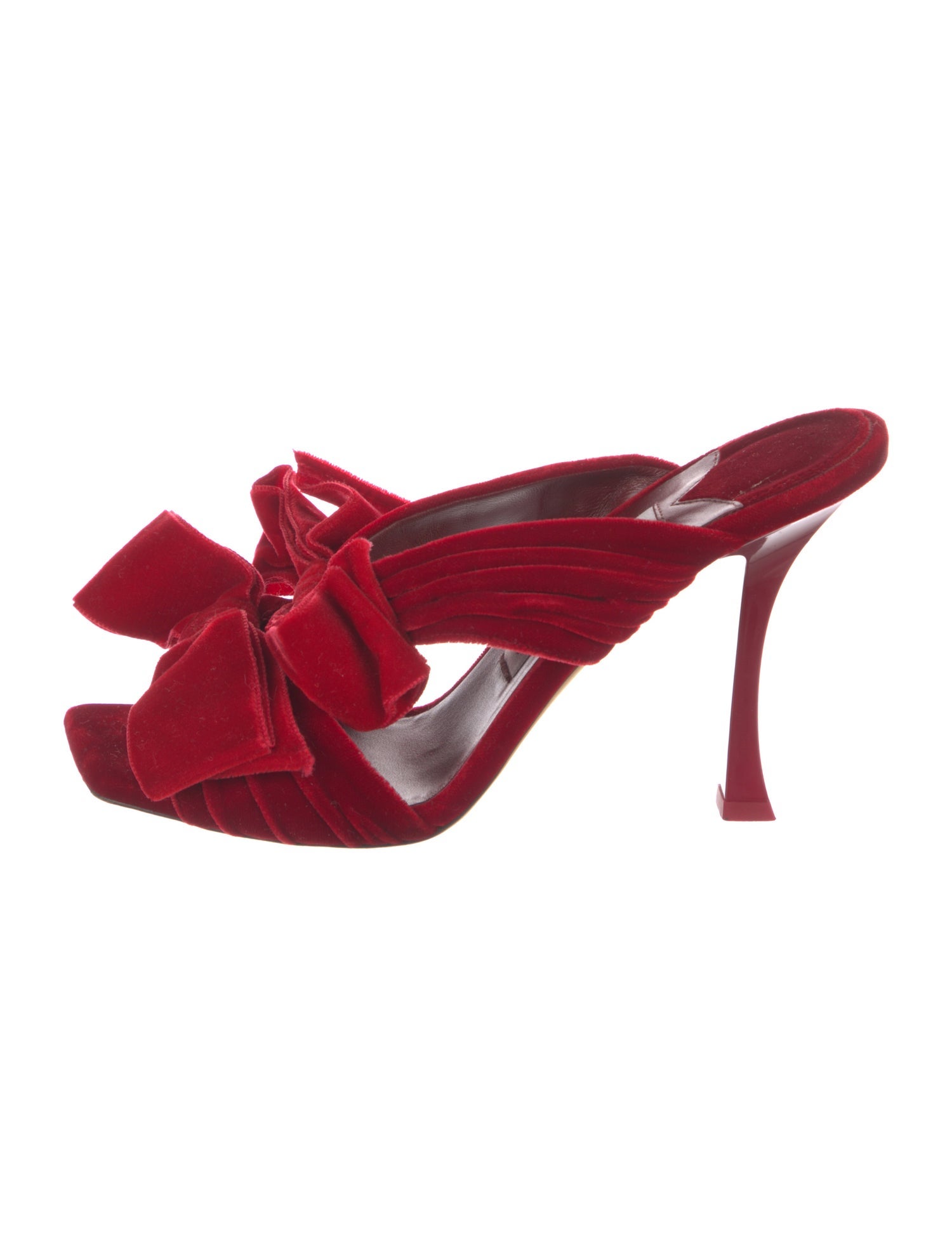 Jimmy Choo Velvet Bow Accents Slides