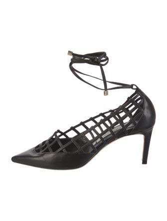 Jimmy Choo Leather Printed D'Orsay Pumps