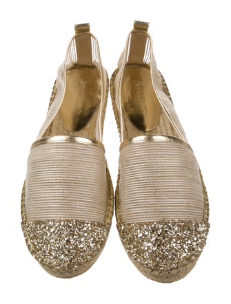 Jimmy Choo Mesh Glitter Accents Espadrilles