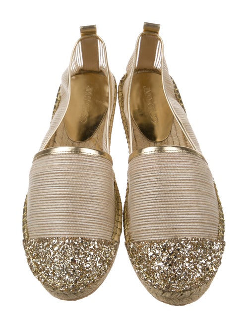 Jimmy Choo Mesh Glitter Accents Espadrilles