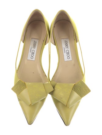 Jimmy Choo Mesh Bow Accents Flats