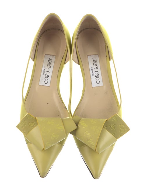 Jimmy Choo Mesh Bow Accents Flats