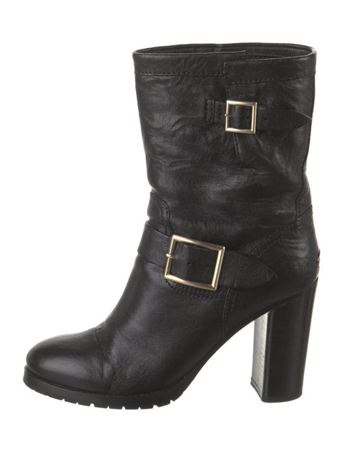 Jimmy Choo Leather Moto Boots