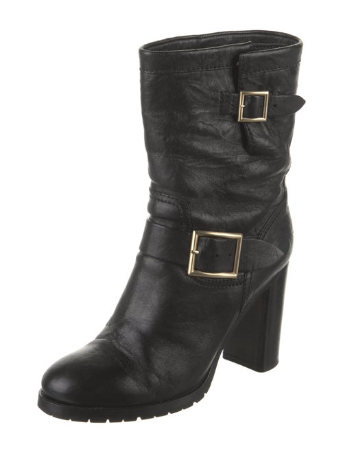 Jimmy Choo Leather Moto Boots