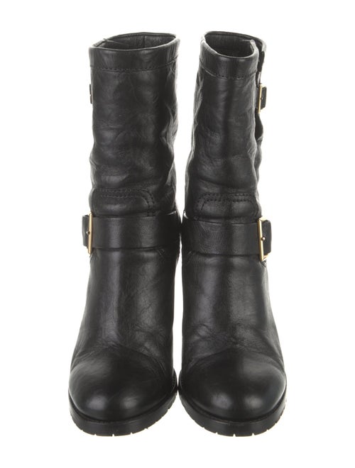 Jimmy Choo Leather Moto Boots