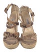Jimmy Choo Leather Animal Print Espadrilles