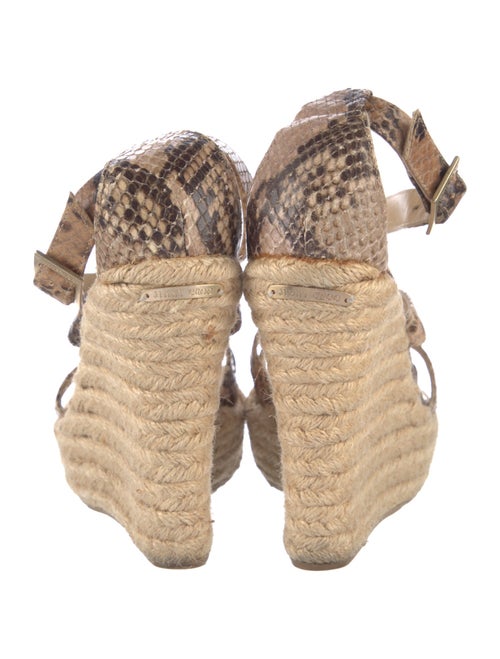 Jimmy Choo Leather Animal Print Espadrilles