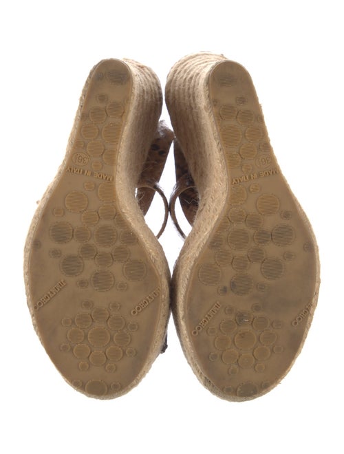 Jimmy Choo Leather Animal Print Espadrilles