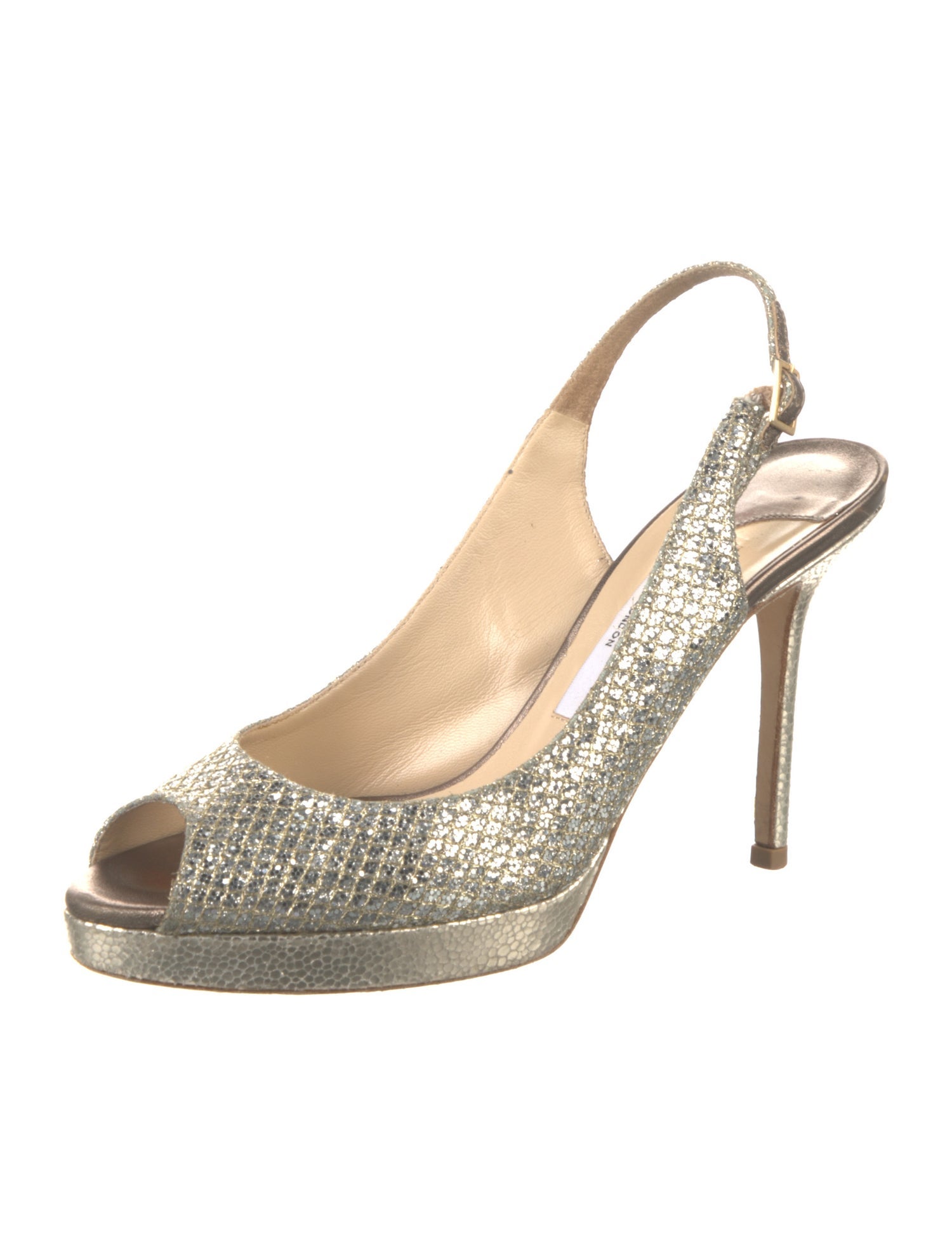 Jimmy Choo Glitter Glitter Accents Slingback Pumps