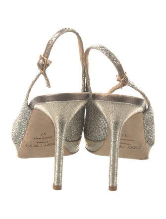 Jimmy Choo Glitter Glitter Accents Slingback Pumps