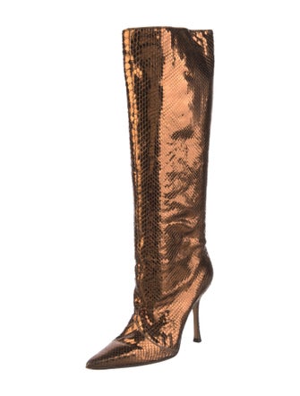 Jimmy Choo Snakeskin Animal Print Boots