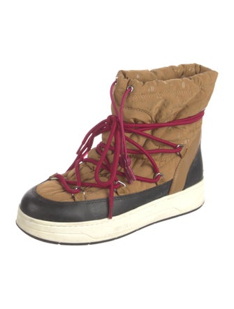 Jimmy Choo Nylon Printed Lace-Up Boots