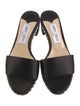 Jimmy Choo Satin Crystal Embellishments Slides