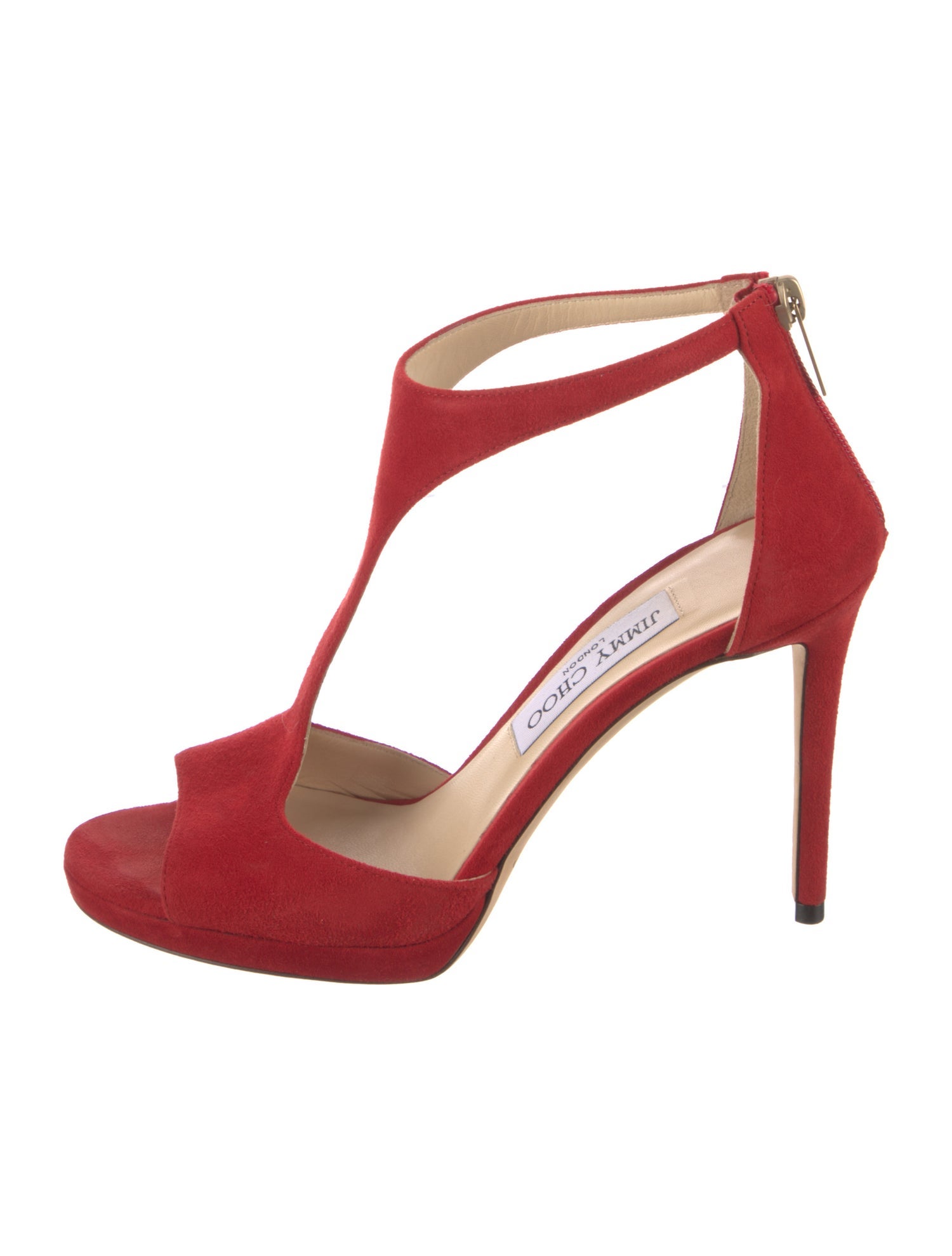 Jimmy Choo Suede T-Strap Sandals