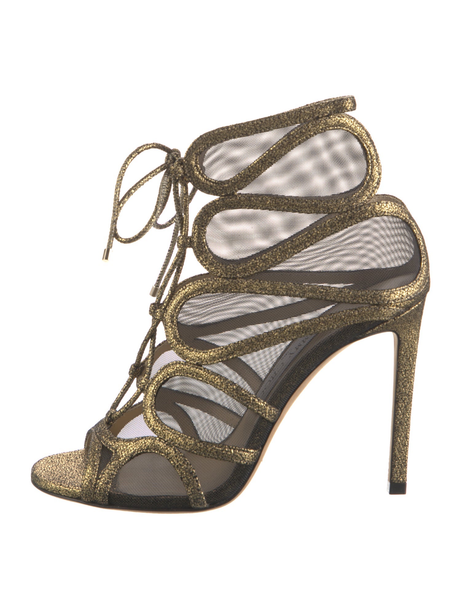 Jimmy Choo Mesh Mesh Accents Sandals