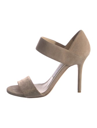 Jimmy Choo Suede Glitter Accents Sandals