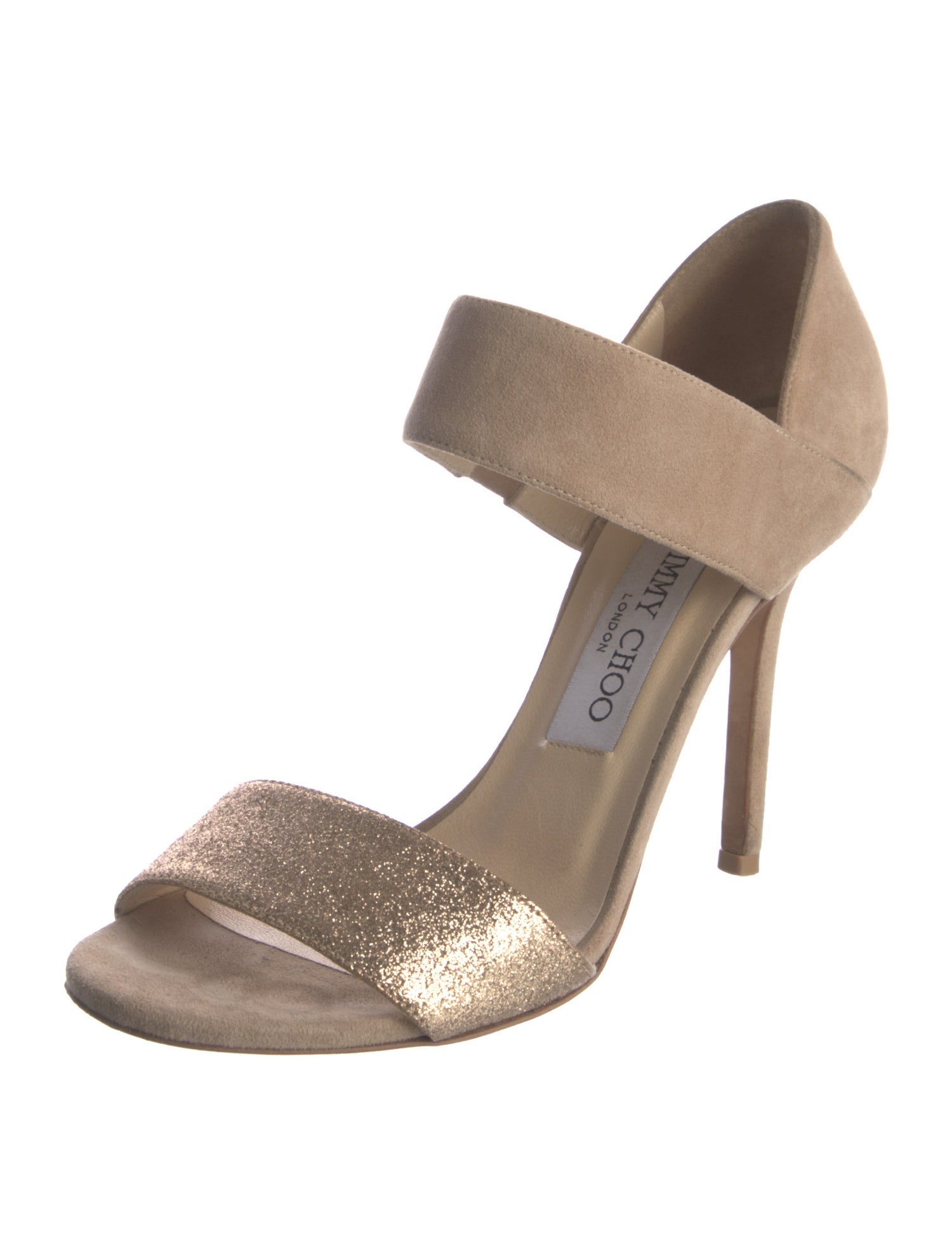 Jimmy Choo Suede Glitter Accents Sandals