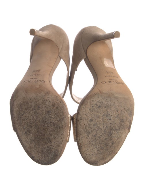 Jimmy Choo Suede Glitter Accents Sandals