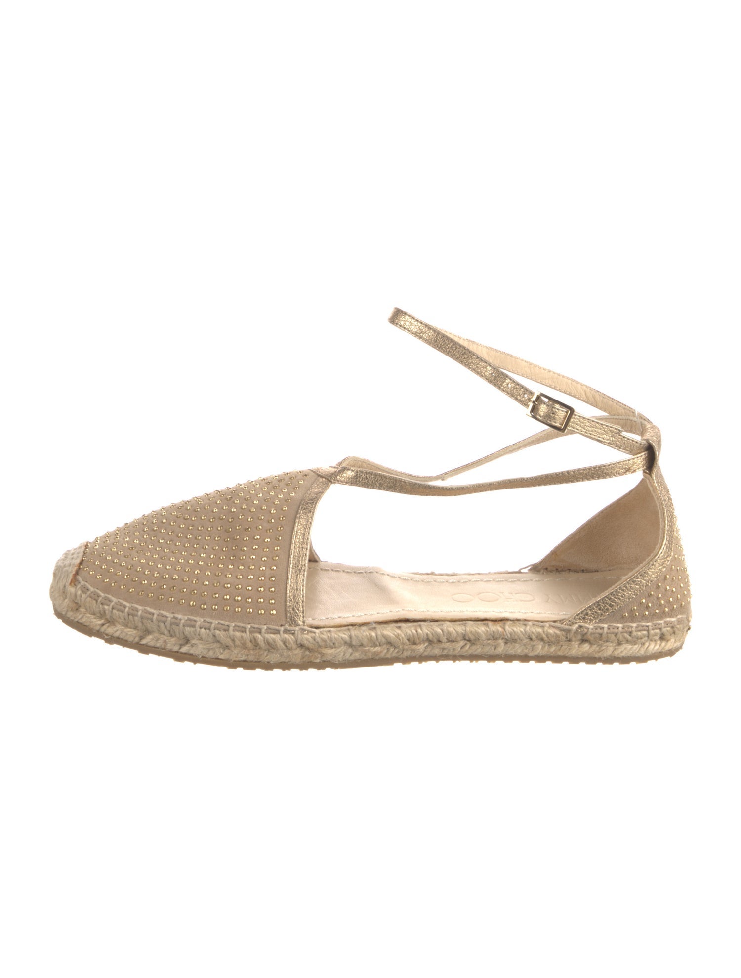 Jimmy Choo Suede Studded Accents Espadrilles