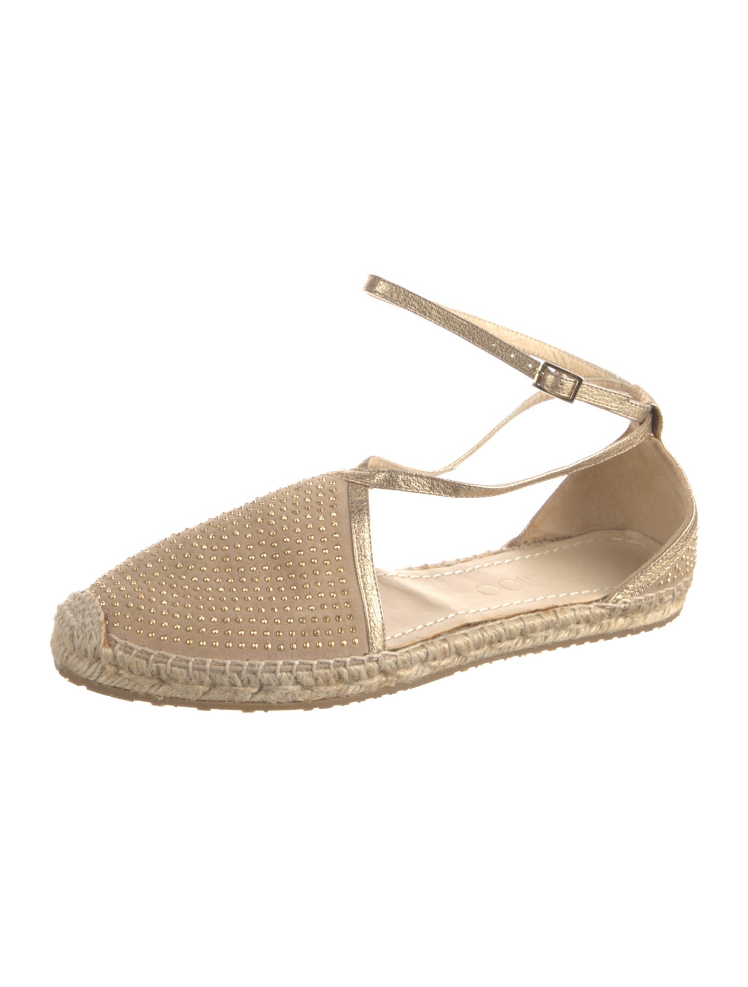 Jimmy Choo Suede Studded Accents Espadrilles