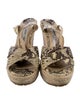 Jimmy Choo Embossed Leather Animal Print Espadrilles