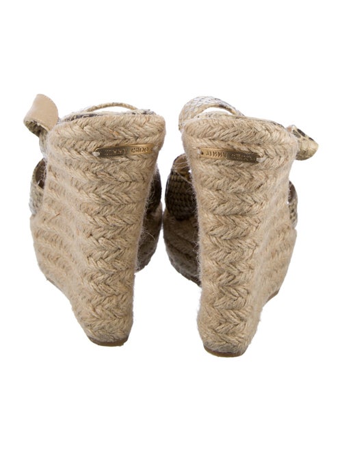 Jimmy Choo Embossed Leather Animal Print Espadrilles