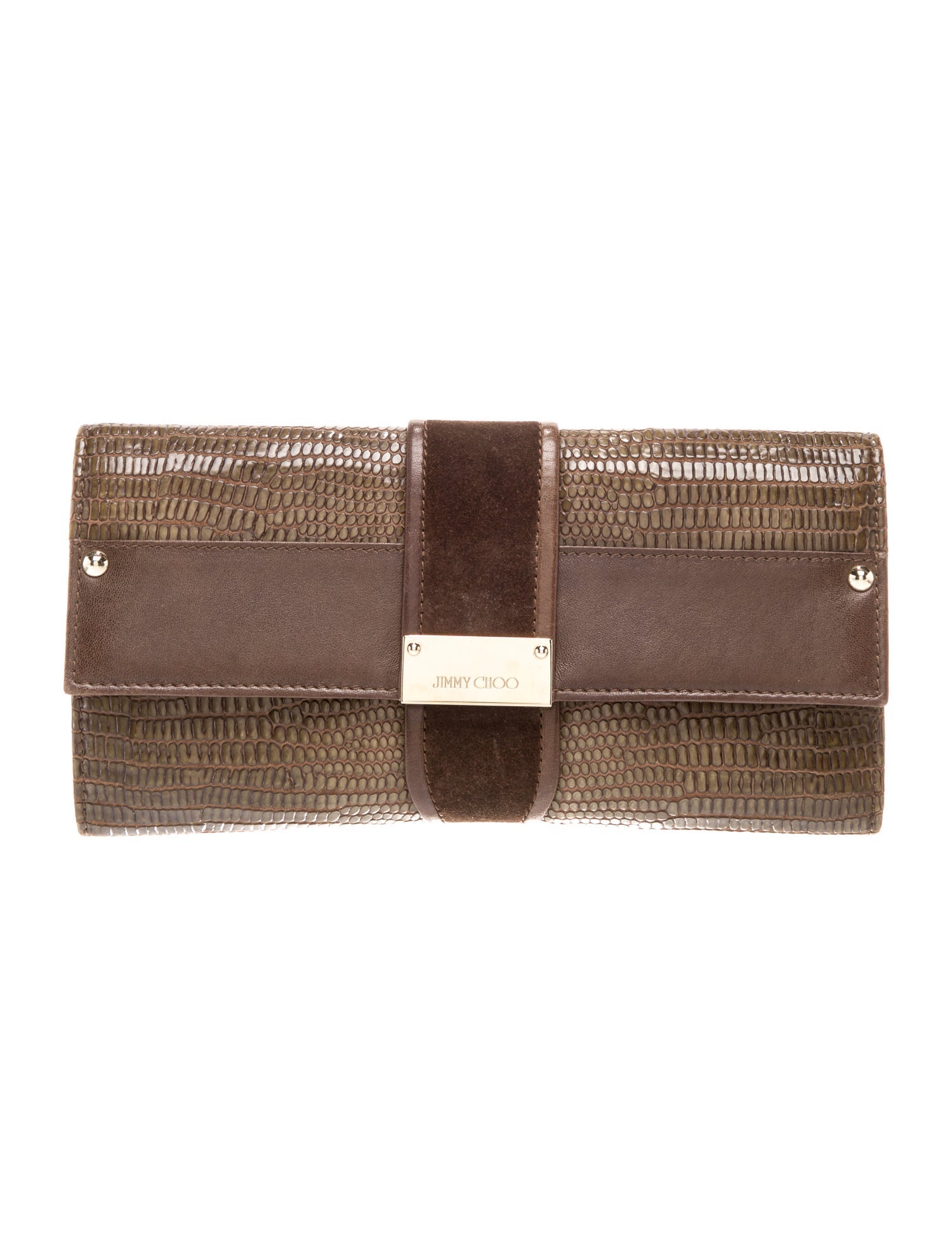 Jimmy Choo Embossed Leather Clutch