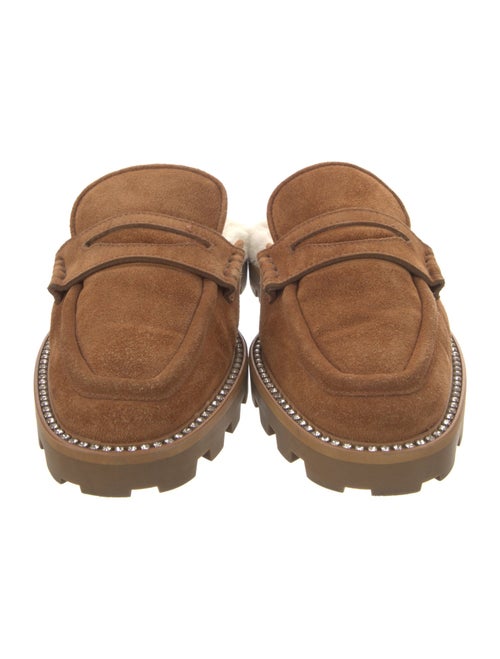 Jimmy Choo Suede Crystal Embellishments Mules