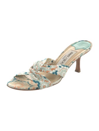 Jimmy Choo Floral Print Slides